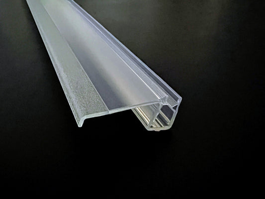 Duschtürdichtung mit ca. 25 mm "Dächlein" als Abtropfleiste, für Lücken von 2 - 5 mm, Art.Nr. 5329