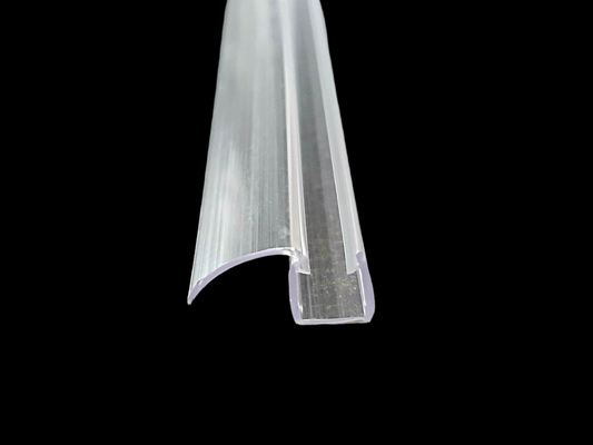 Duschtürdichtung unten, mit gebogenen "Dächlein", für Lücken von 2 - 5 mm, Art.Nr. 009D