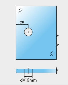 Bellagio Winkelverbinder Glas-Wand 90°, BEL90S